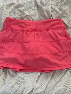 Lululemon Athletic Skort in Bright Coral Pink